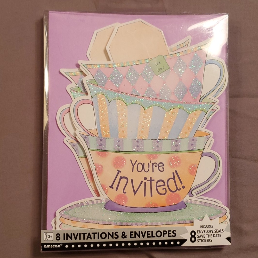 Tea Cup-Save the Date Cards by Amscan